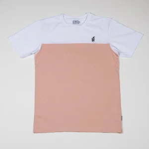 Tee-shirt Coton Bio BICOLOR - Rose pastel
