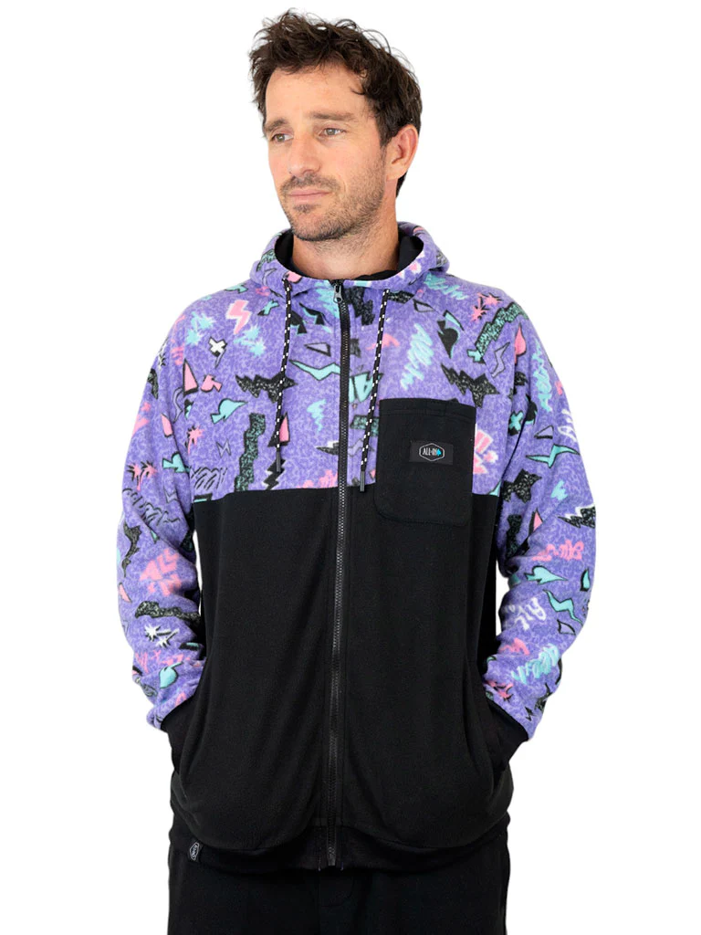 Sweat polaire à capuche - Pop 80s Violet – Image 3