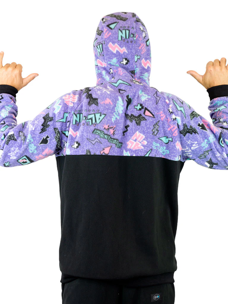 Sweat polaire à capuche - Pop 80s Violet – Image 5