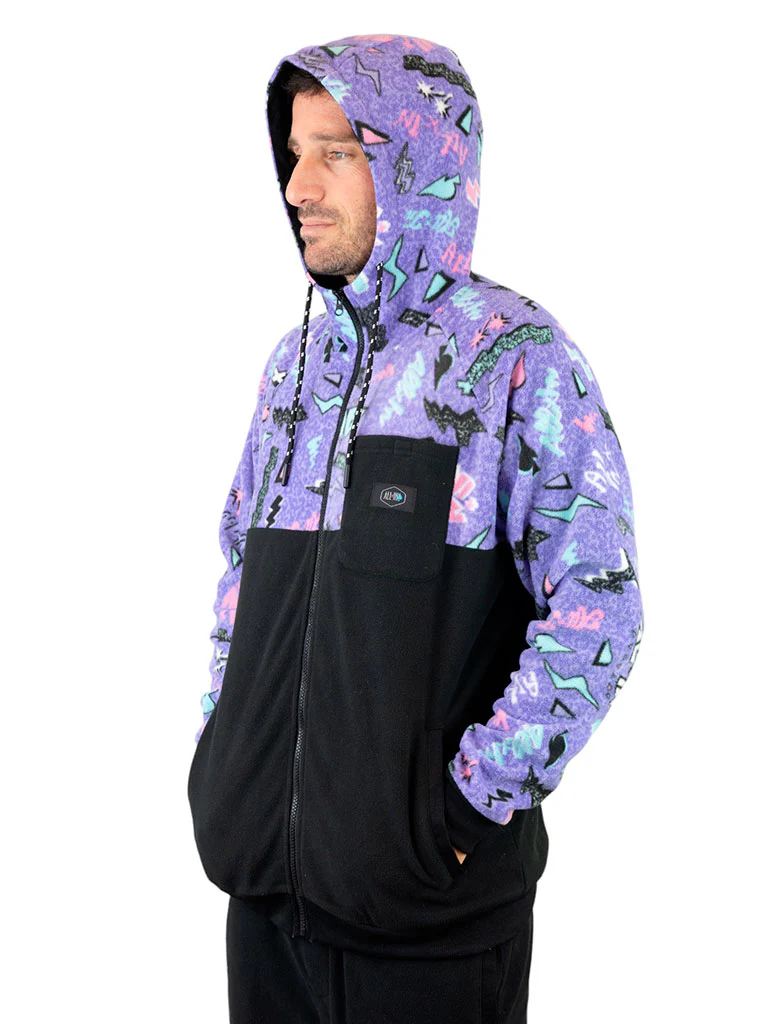 Sweat polaire à capuche - Pop 80s Violet – Image 6