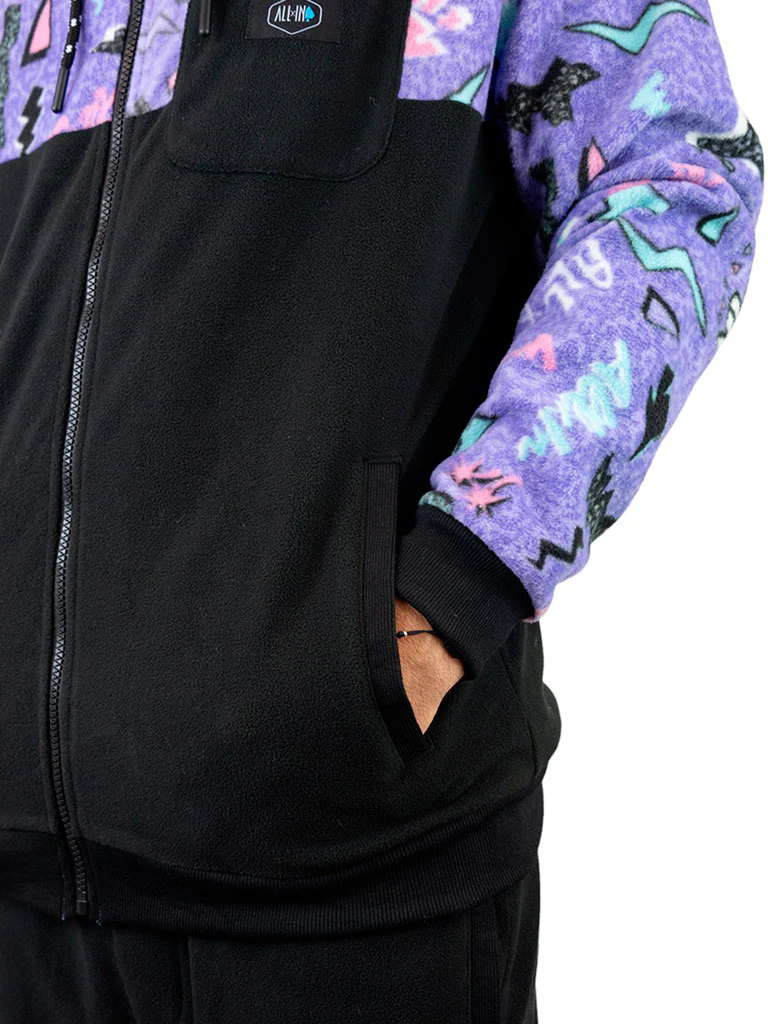 Sweat polaire à capuche - Pop 80s Violet – Image 7