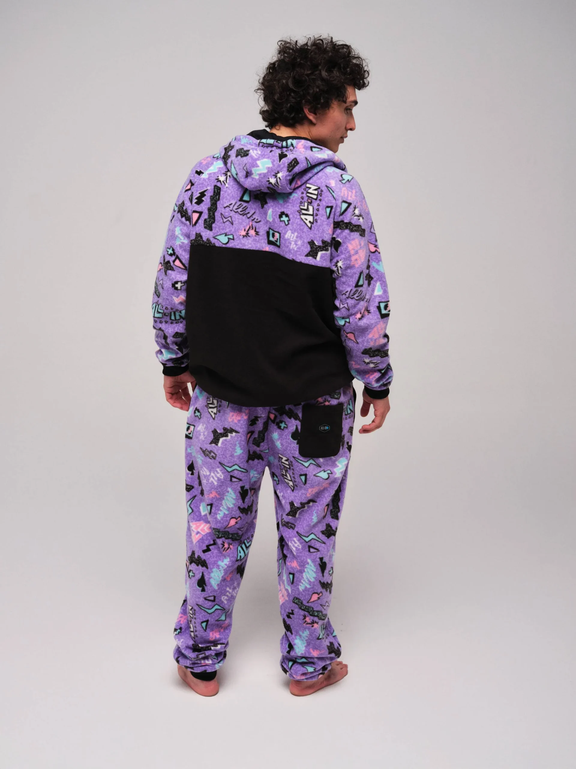 Sweat polaire à capuche - Pop 80s Violet – Image 9