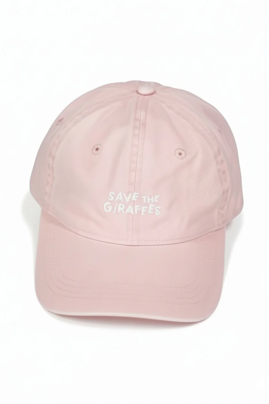 Casquette brodée "Save the giraffes" Rose – Image 2