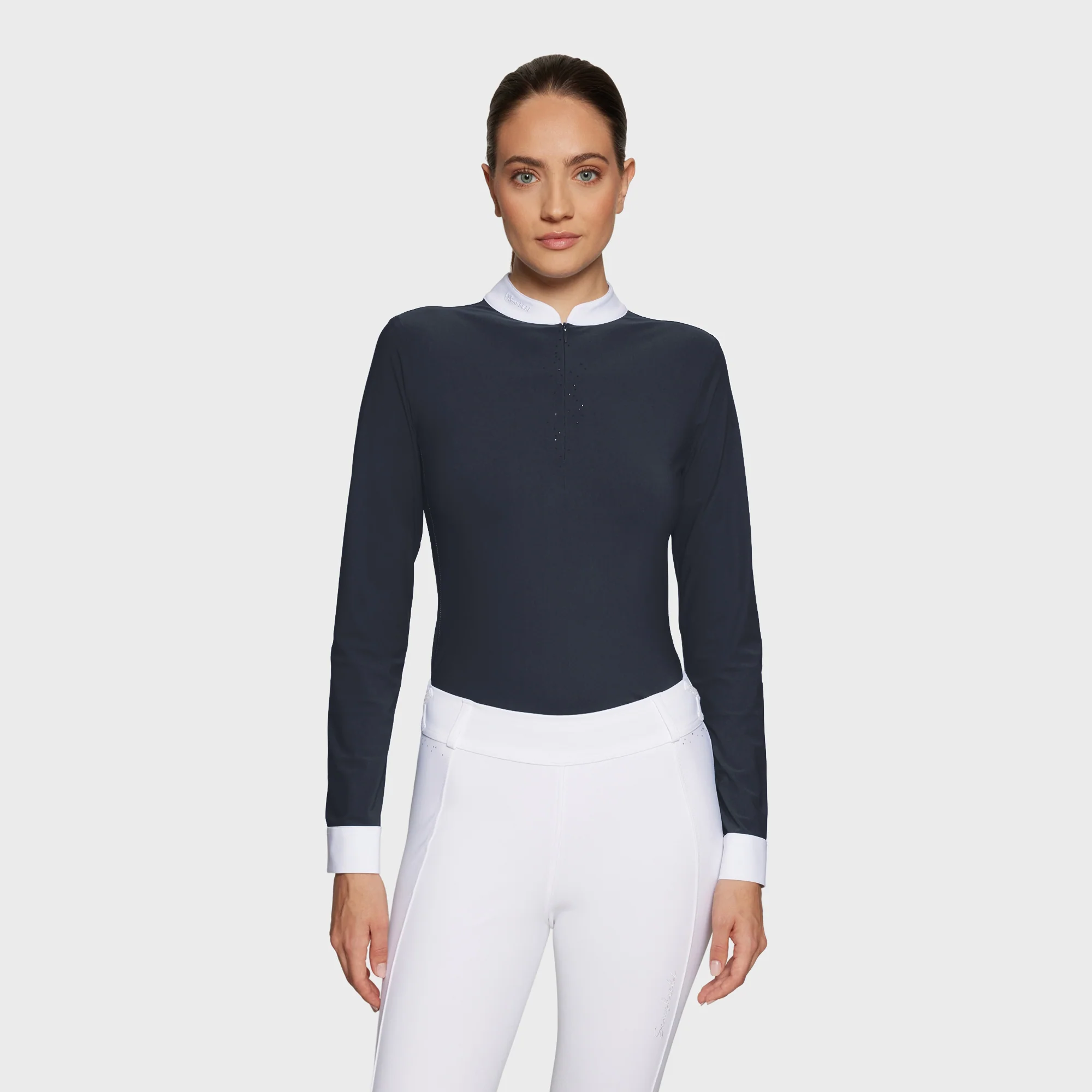 Samshield - Polo de concours manches longues femme Louison Crystal marine – Image 3