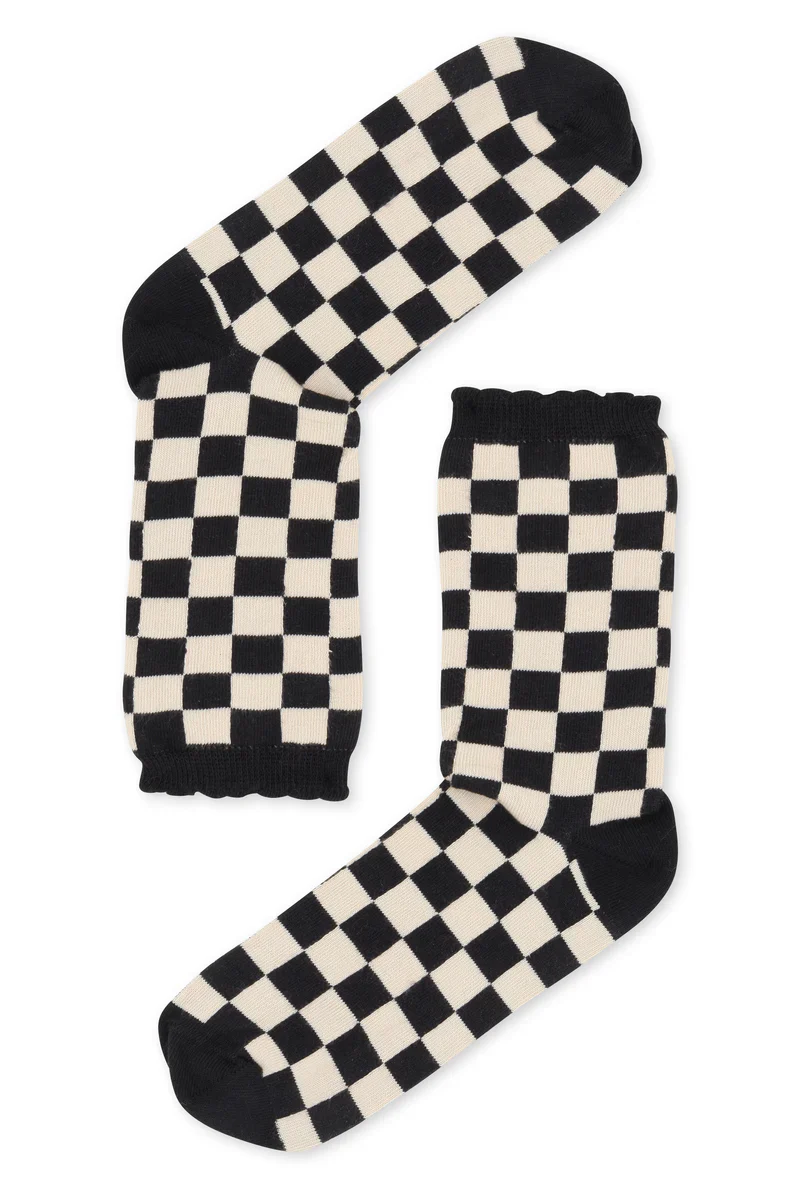 Chaussettes | Damier Noir – Image 2