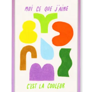 Illustration encadrée | Moi ce que j'aime c'est la couleur