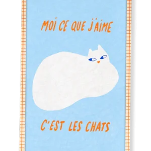 Illustration encadrée | Moi ce que j'aime c'est les chats