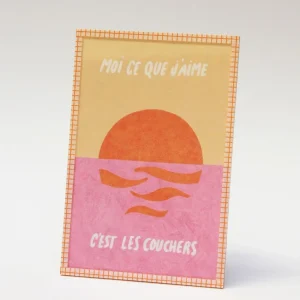 Illustration encadrée | Moi ce que j'aime c'est les couchers