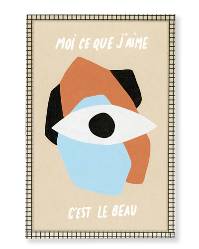 Illustration encadrée | Moi ce que j'aime c'est le beau