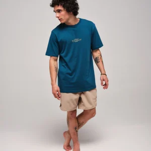 T-shirt coton - Compostella - Bleu Coral
