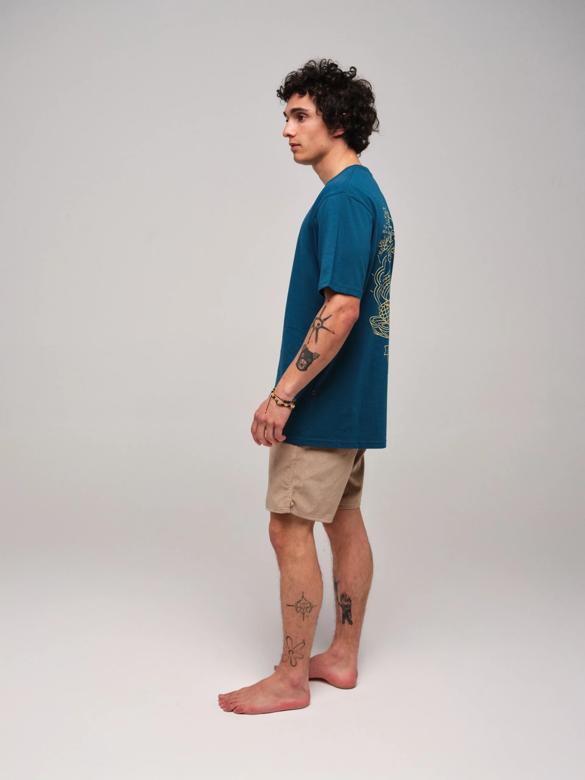 T-shirt coton - Compostella - Bleu Coral – Image 3