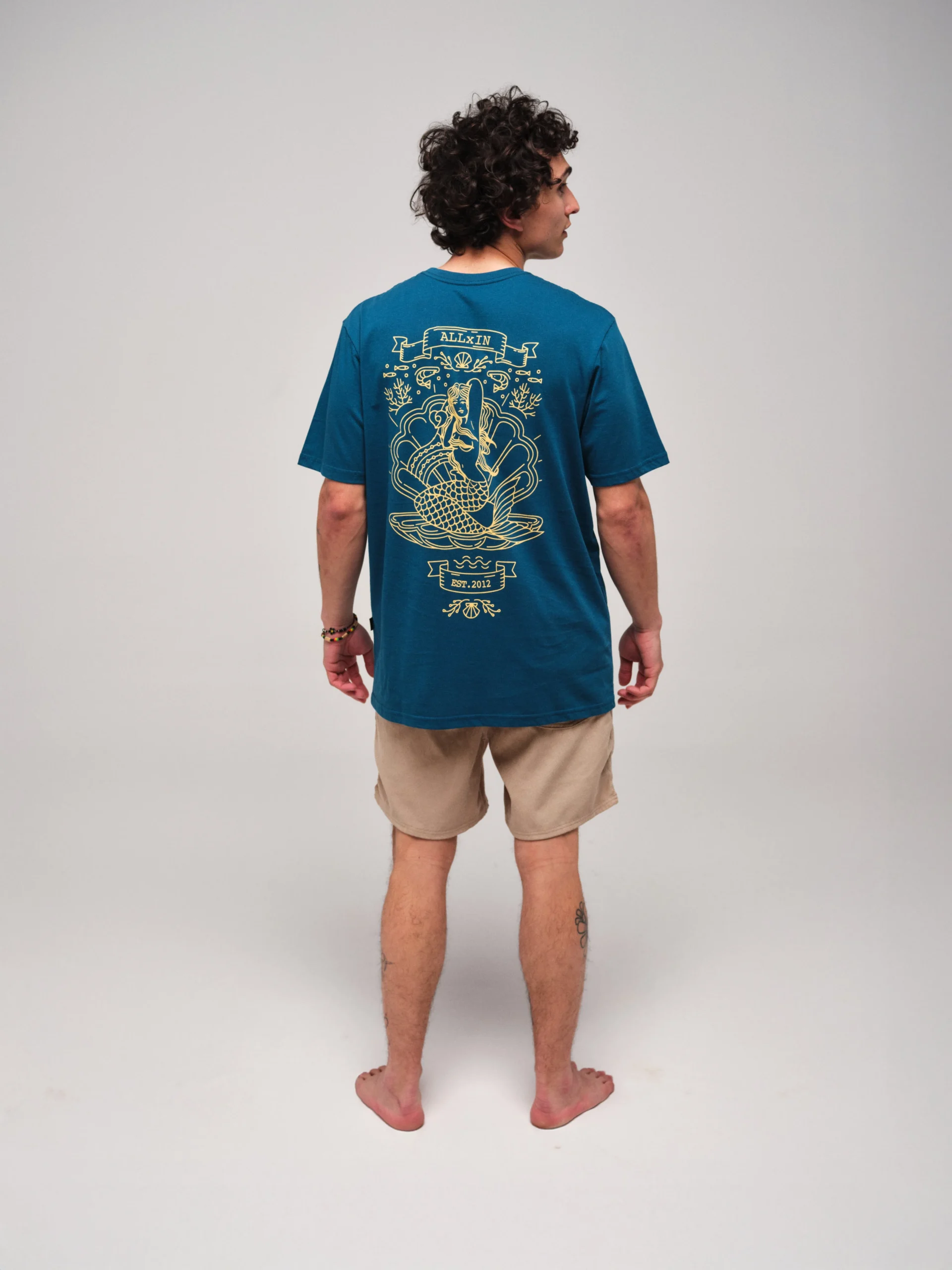 T-shirt coton - Compostella - Bleu Coral – Image 4