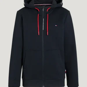 TOMMY HILFIGER - Sweat à capuche zippé unisexe Union marine