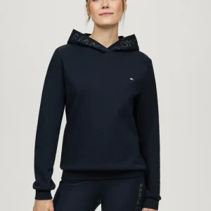 TOMMY HILFIGER - Sweat à capuche femme Laurens rhinestone marine