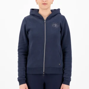 HV Polo - Sweat zippé à capuche femme Demi marine