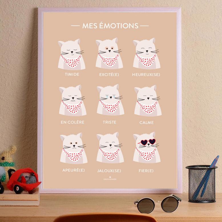 Affiche A4 | Emotions Chats