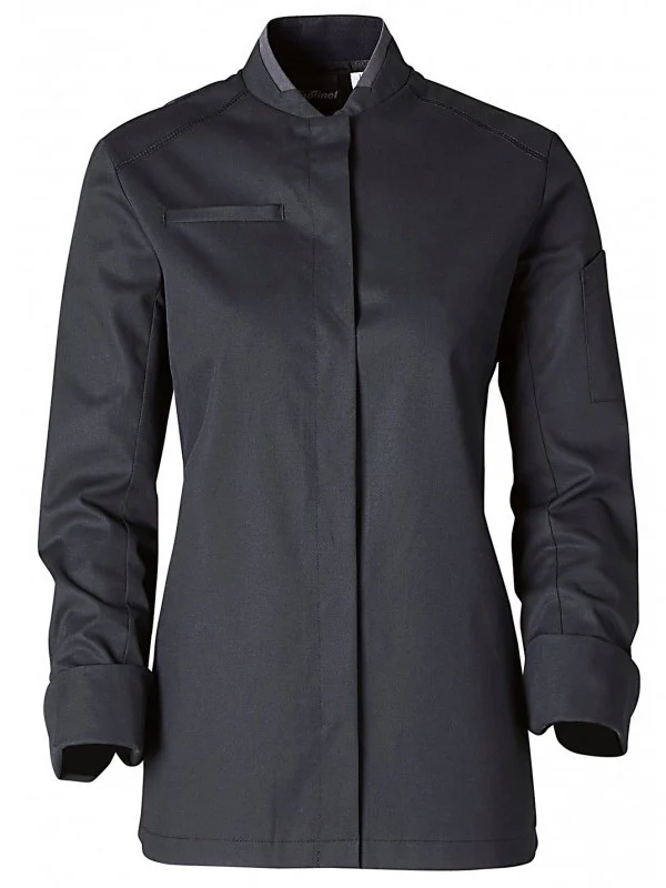 Veste cuisine manche longue FEMME Molinel Blackstitch - Noir