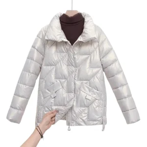 Blouson Argenté Femme