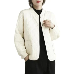 Blouson Matelassé Femme Blanc