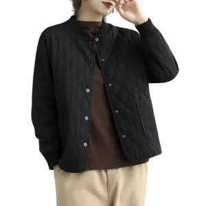 Blouson Matelassé Femme Noir