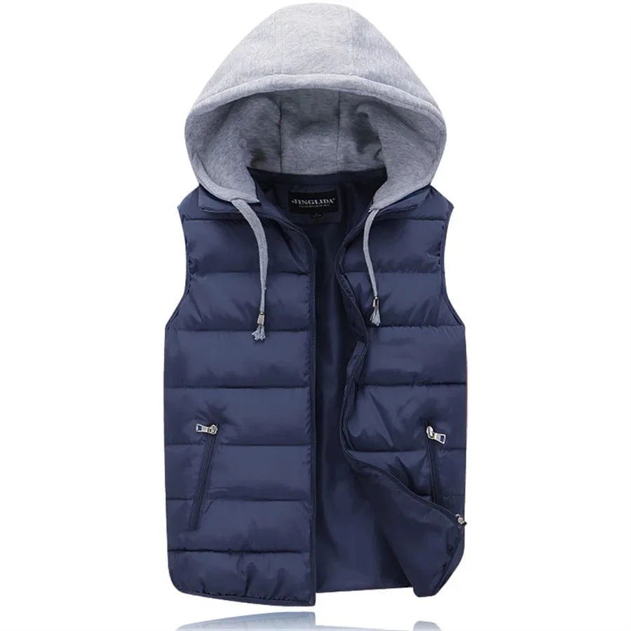 Blouson Sans Manche Capuche