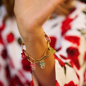 Bracelet chaîne avec tétines en résine