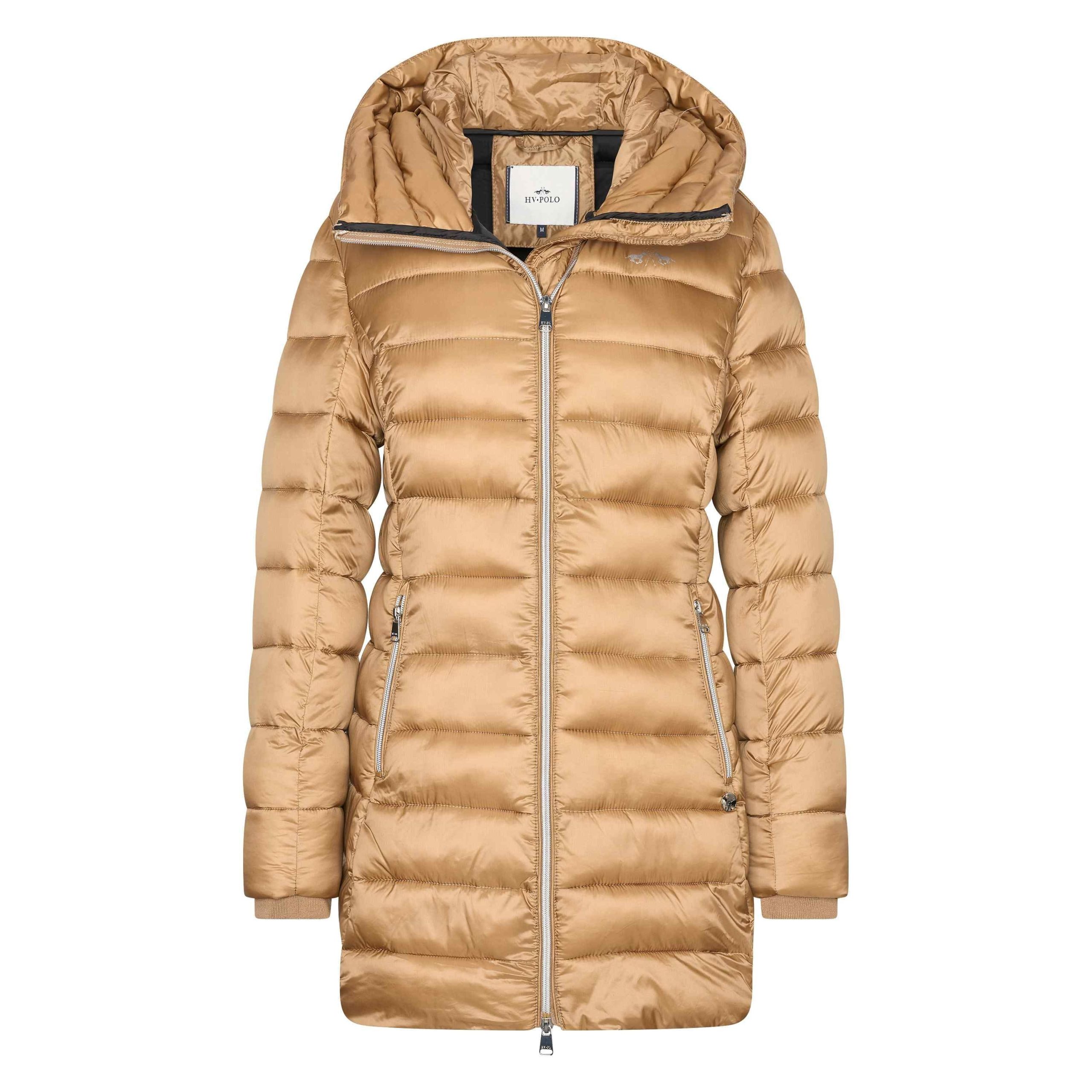 HV Polo - Doudoune longue femme Christine marron claire – Image 2