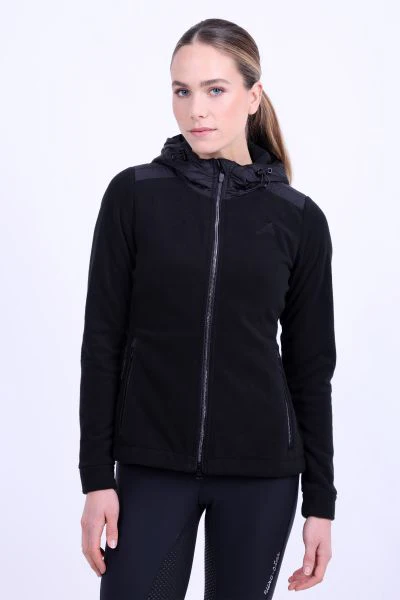 Euro-Star - Veste polaire zippée à capuche femme Alina noir – Image 2