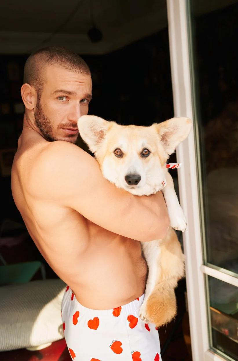 Caleçon TOM Blanc Coeurs Rouges