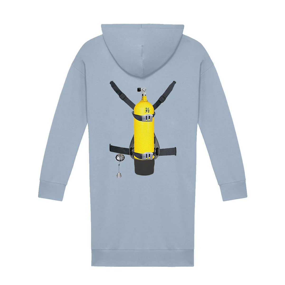 robe sweat à capuche MacJos trompe l'oeil bouteille plongée – Image 2