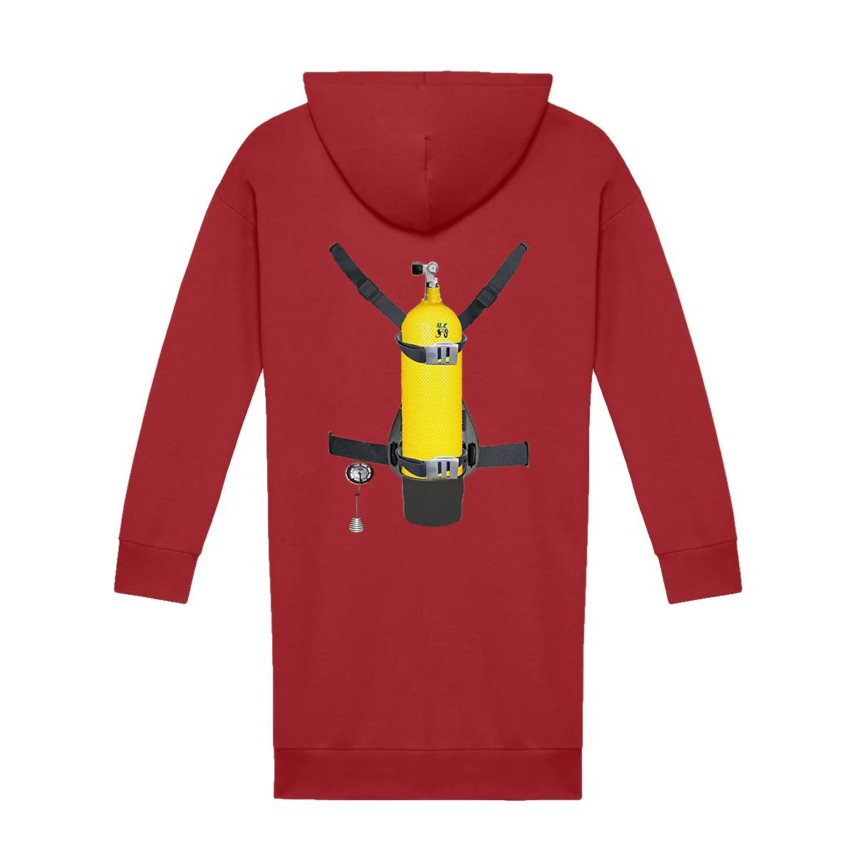 robe sweat à capuche MacJos trompe l'oeil bouteille plongée – Image 3