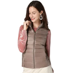 Doudoune Sans Manche Marron