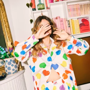 Chemise PAUL imprimée "coeurs multicolores"