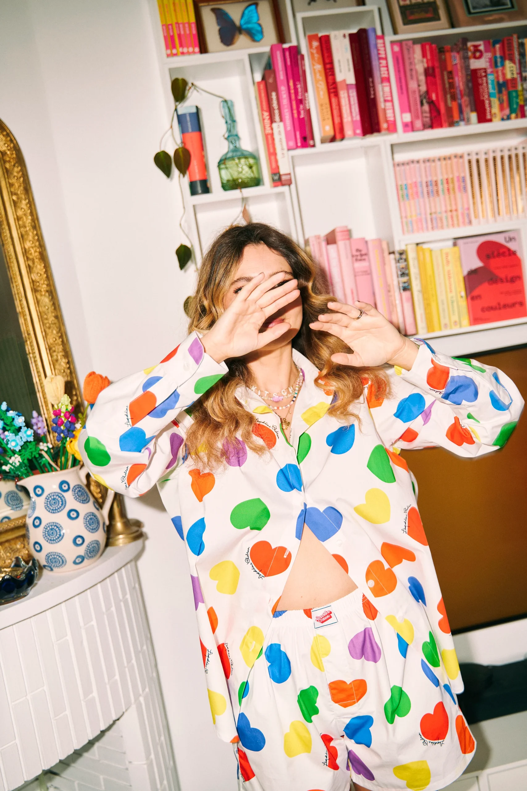 Chemise PAUL imprimée "coeurs multicolores"