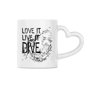 Mug coeur Love Live Dive par Macjos