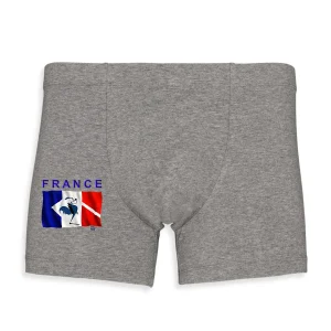 Drapeau france plongée avec coq plongeur sur slip boxer MacJos