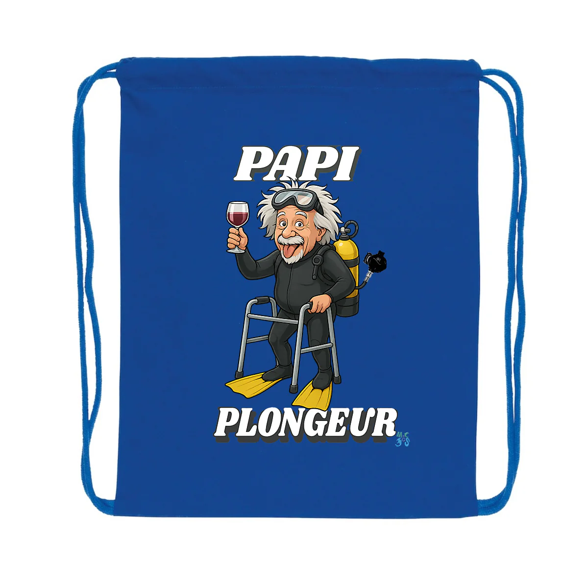 Sac à dos à cordelettes recyclé PAPI plongeur – Image 4