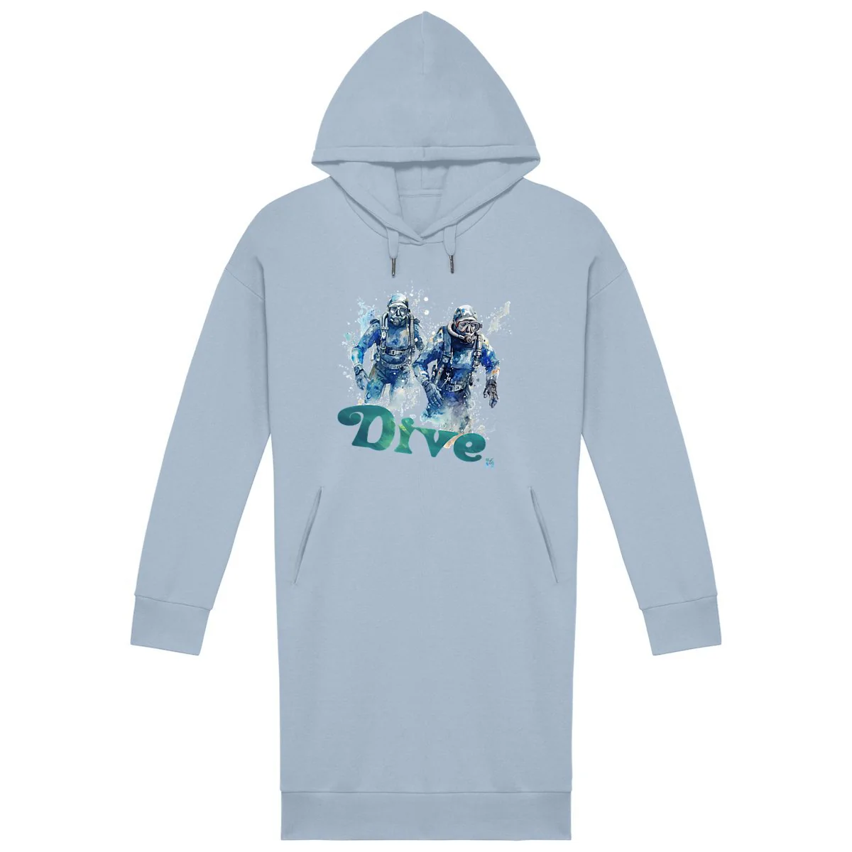 robe sweat plongeuse MacJos 2 plongeuse aquarelle – Image 3