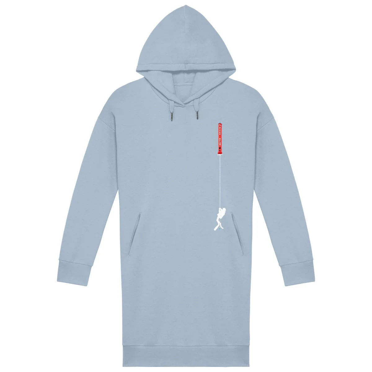 robe sweat MacJos pour plongeuse parachute de plongée vertical avec plongeuse – Image 3