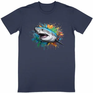 T-shirt Unisexe Shark smack Graffiti MacJos