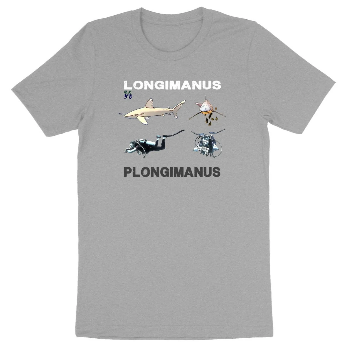 T-shirt plongée 100% bio plongimanus longimanus