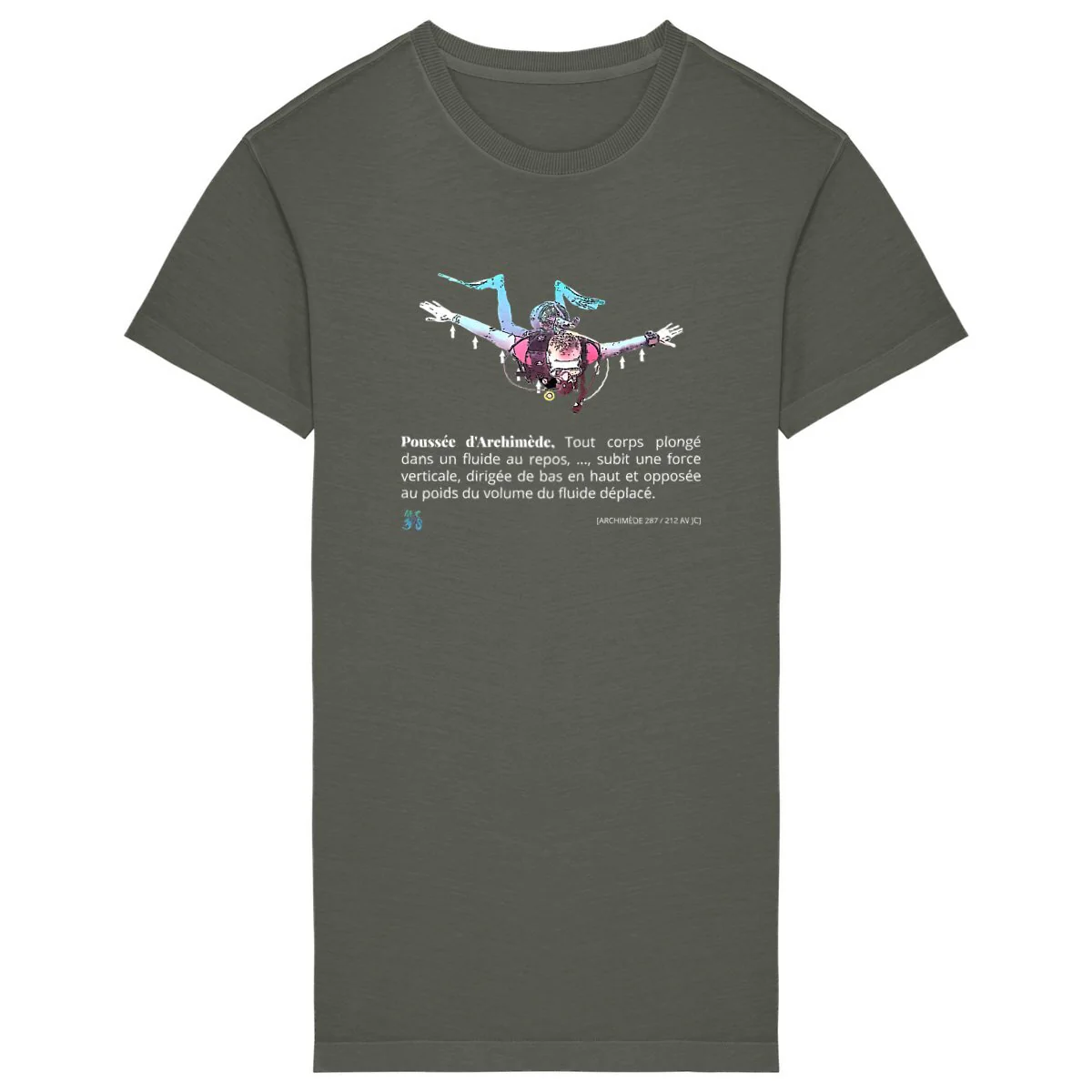 Robe T-shirt bio MacJos-poussée d`Archimède – Image 2