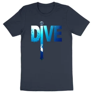 T-shirt plongée bio : DIVE flèche