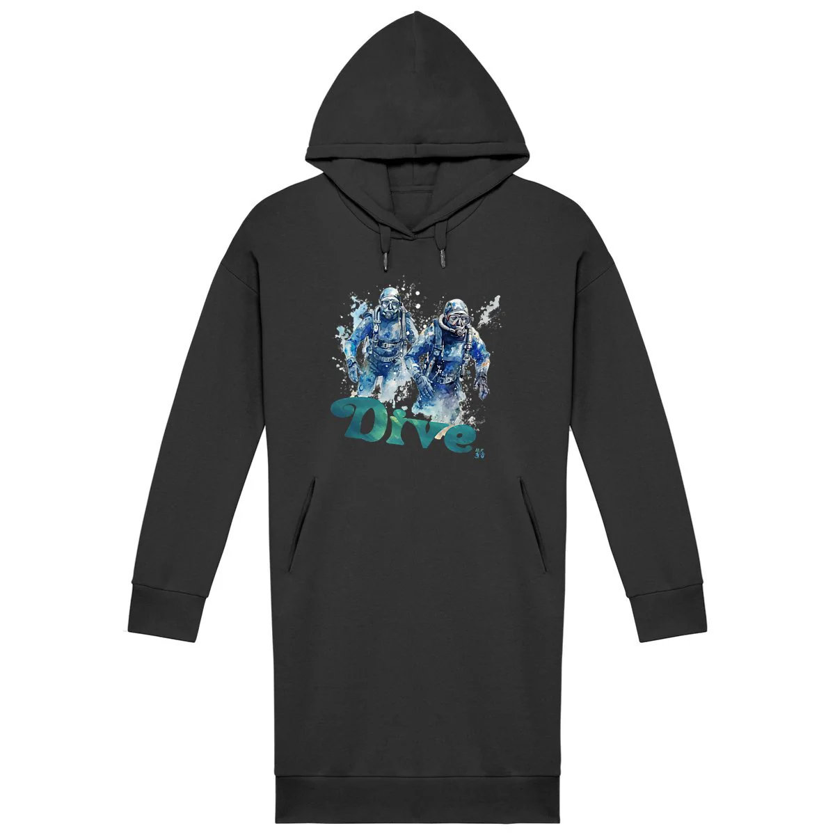 robe sweat plongeuse MacJos 2 plongeuse aquarelle – Image 2