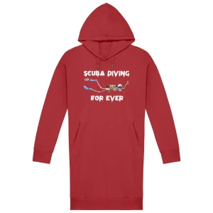 robe sweat à capuche MacJos scuba diving for ever : squelette plongeur