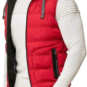 Gilet Chaud Sans Manche à Capuche