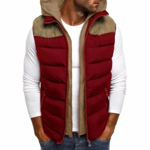 Gilet Sans Manche Homme Bordeaux