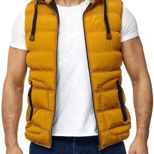 Gilet Sans Manche Homme Jaune