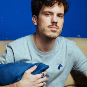 Tee-shirt Brodé Gris Unisexe - Coton Bio