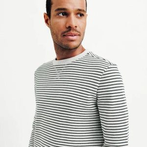 Sweat Paul | Piqué gris rayé recyclé